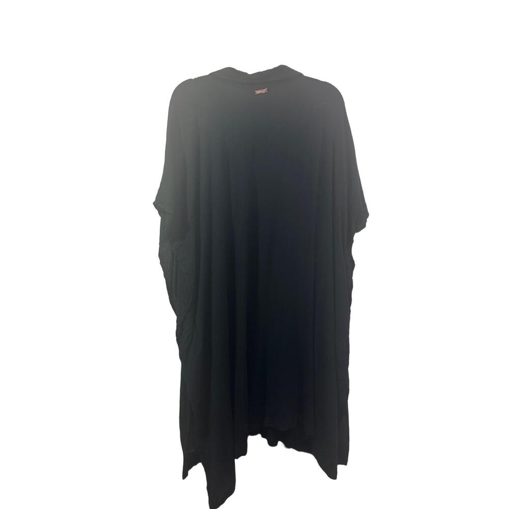Raisins Swim Coverup Womens Size 1X Black Short Sleeve Collared Shirt Dress - Picture 6 of 12